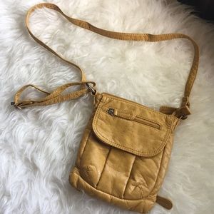 Small crossbody mustard colored purse